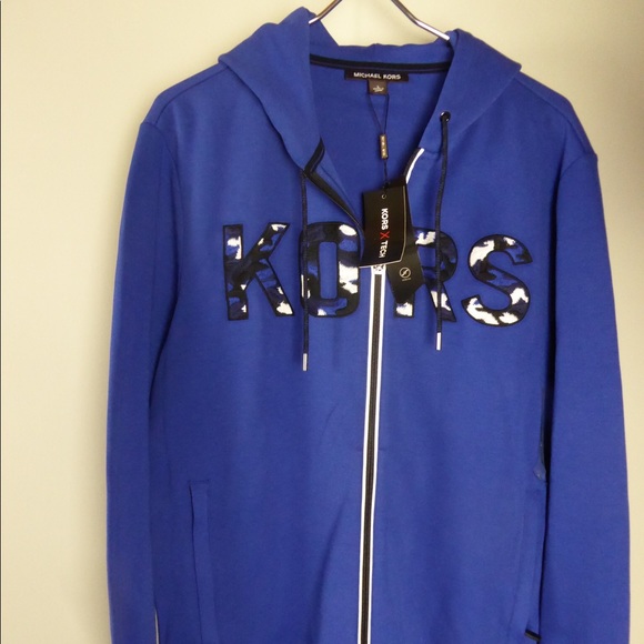 Michael Kors Tech Camo Embroidered Zip Hoodie NWT - Picture 3 of 13